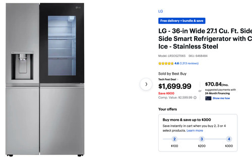 Lrsvs2706s cu ft - lg, 27